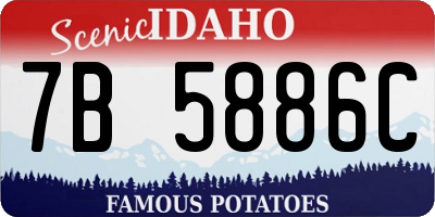 ID license plate 7B5886C