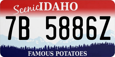 ID license plate 7B5886Z