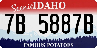ID license plate 7B5887B