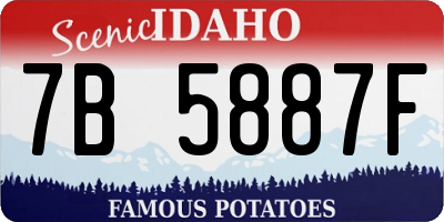 ID license plate 7B5887F