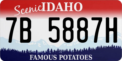 ID license plate 7B5887H