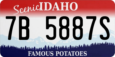 ID license plate 7B5887S