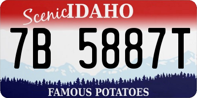 ID license plate 7B5887T