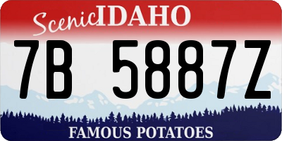 ID license plate 7B5887Z