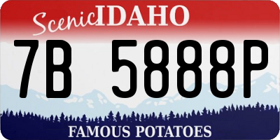 ID license plate 7B5888P