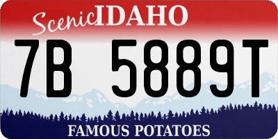 ID license plate 7B5889T