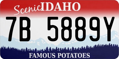 ID license plate 7B5889Y