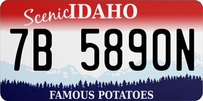 ID license plate 7B5890N