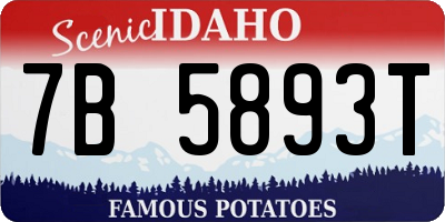 ID license plate 7B5893T