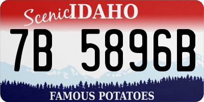 ID license plate 7B5896B