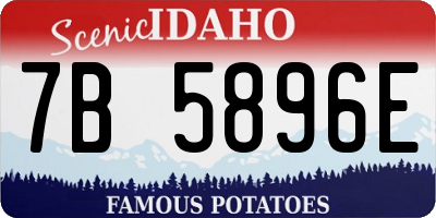 ID license plate 7B5896E