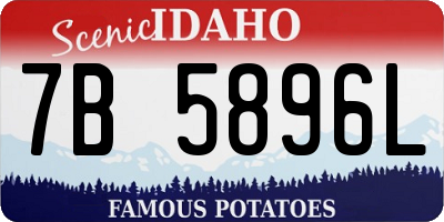 ID license plate 7B5896L