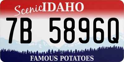 ID license plate 7B5896Q