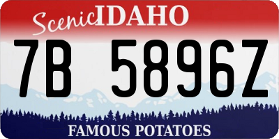 ID license plate 7B5896Z