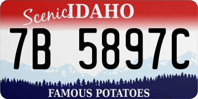 ID license plate 7B5897C