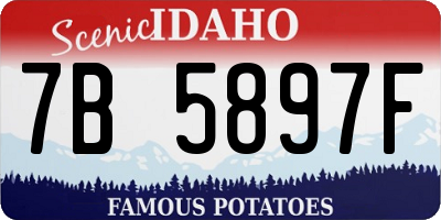 ID license plate 7B5897F