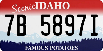 ID license plate 7B5897I