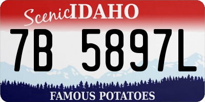 ID license plate 7B5897L