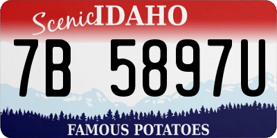 ID license plate 7B5897U