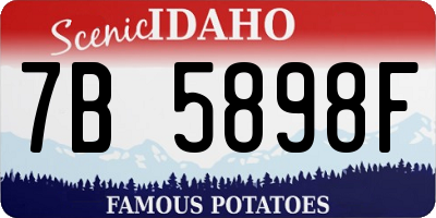 ID license plate 7B5898F