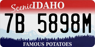 ID license plate 7B5898M