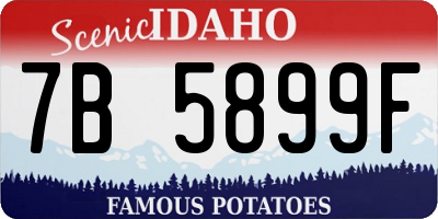 ID license plate 7B5899F