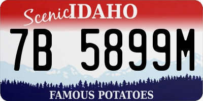 ID license plate 7B5899M