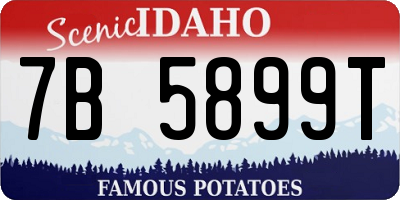 ID license plate 7B5899T