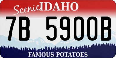 ID license plate 7B5900B