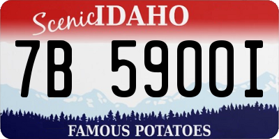 ID license plate 7B5900I