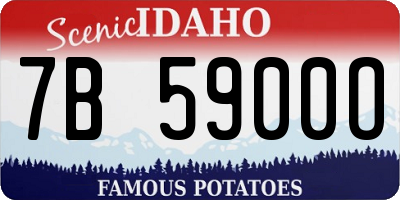 ID license plate 7B5900O