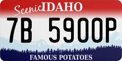 ID license plate 7B5900P