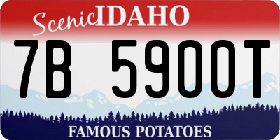 ID license plate 7B5900T