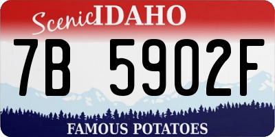 ID license plate 7B5902F