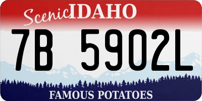 ID license plate 7B5902L