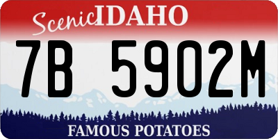 ID license plate 7B5902M