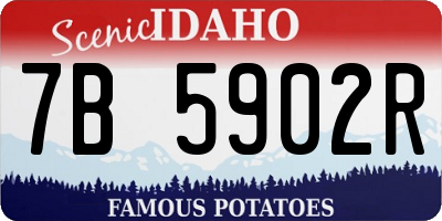 ID license plate 7B5902R