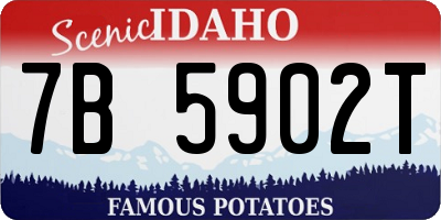 ID license plate 7B5902T
