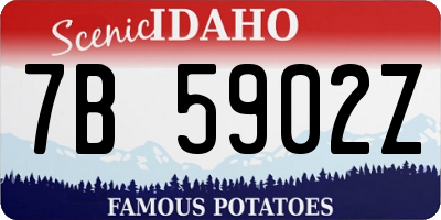 ID license plate 7B5902Z