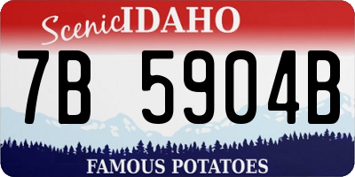 ID license plate 7B5904B