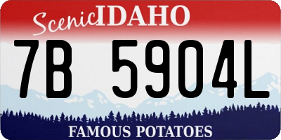 ID license plate 7B5904L