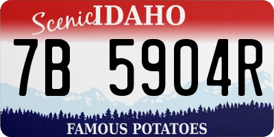 ID license plate 7B5904R