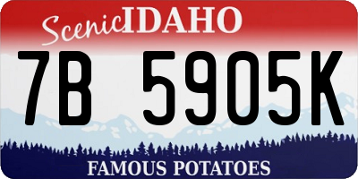 ID license plate 7B5905K