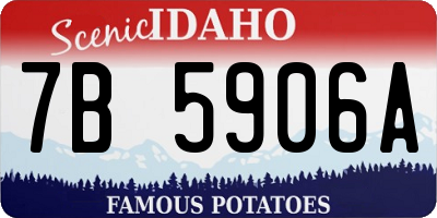 ID license plate 7B5906A