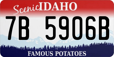 ID license plate 7B5906B