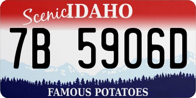 ID license plate 7B5906D