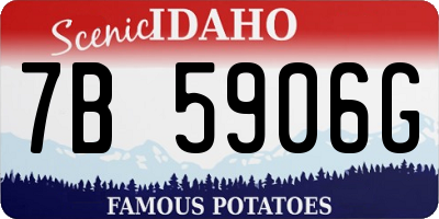 ID license plate 7B5906G
