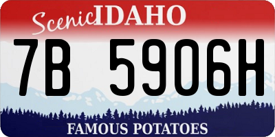 ID license plate 7B5906H