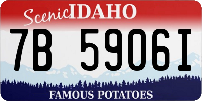 ID license plate 7B5906I