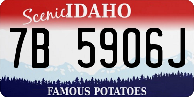 ID license plate 7B5906J